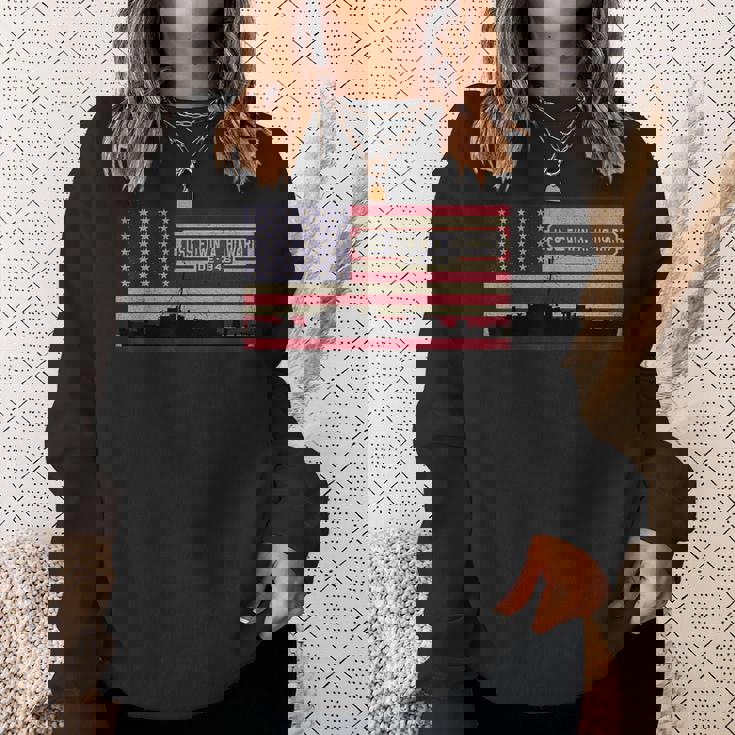 Uss エドウィン A ハワード De-346 船舶図 アメリカ国旗 スウェットシャツ 彼女への贈り物