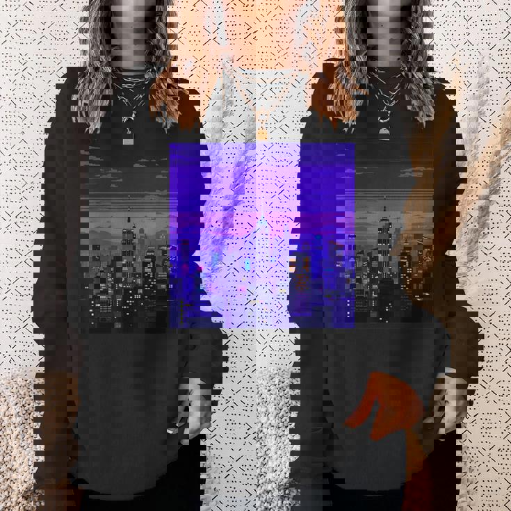 Vaporwave レトロゲーミングピクセルアート スウェットシャツ 彼女への贈り物