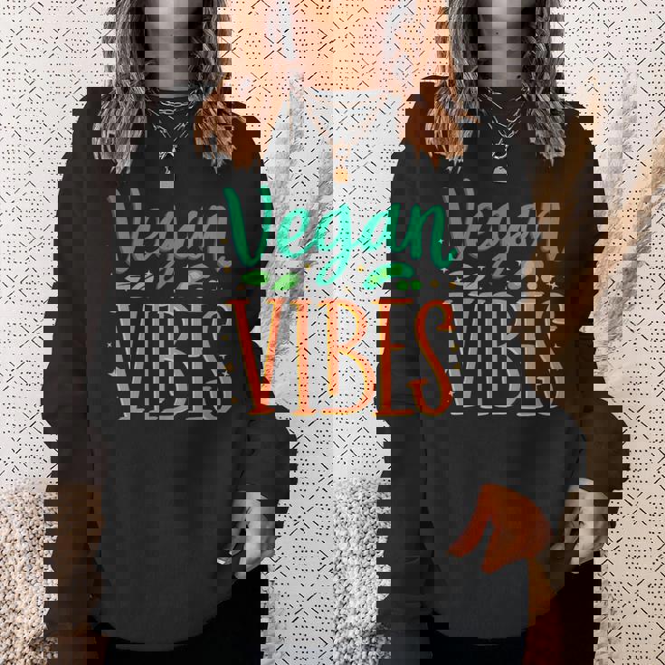 Veganibes 面白いヴィーガン主義 ベジタリアン 植物 ヴィーガン スウェットシャツ 彼女への贈り物