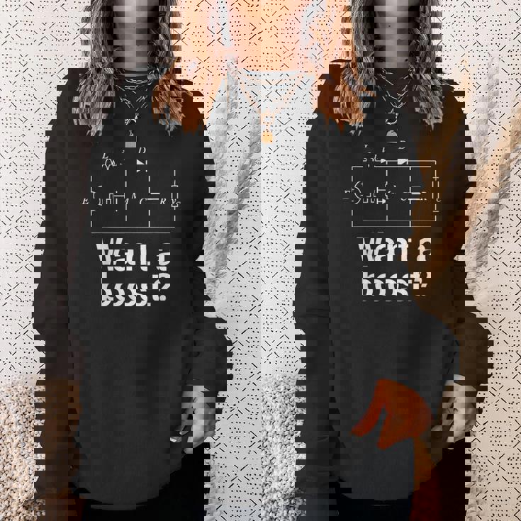 Want A Boost おもしろ電気エンジニア 電気技師 サーキット スウェットシャツ 彼女への贈り物