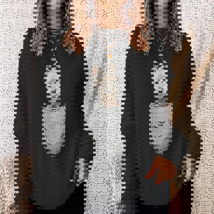 Westie ホワイトハイランドテリアポケット 犬の飼い主用 スウェットシャツ 彼女への贈り物