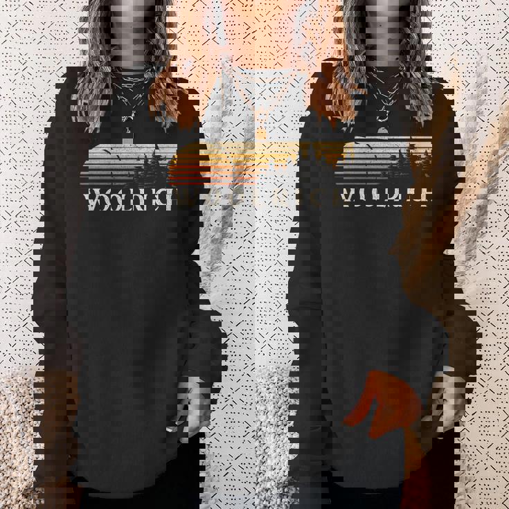 Woolrich Pa ヴィンテージ エバーグリーン サンセット 80年代 レトロ スウェットシャツ 彼女への贈り物