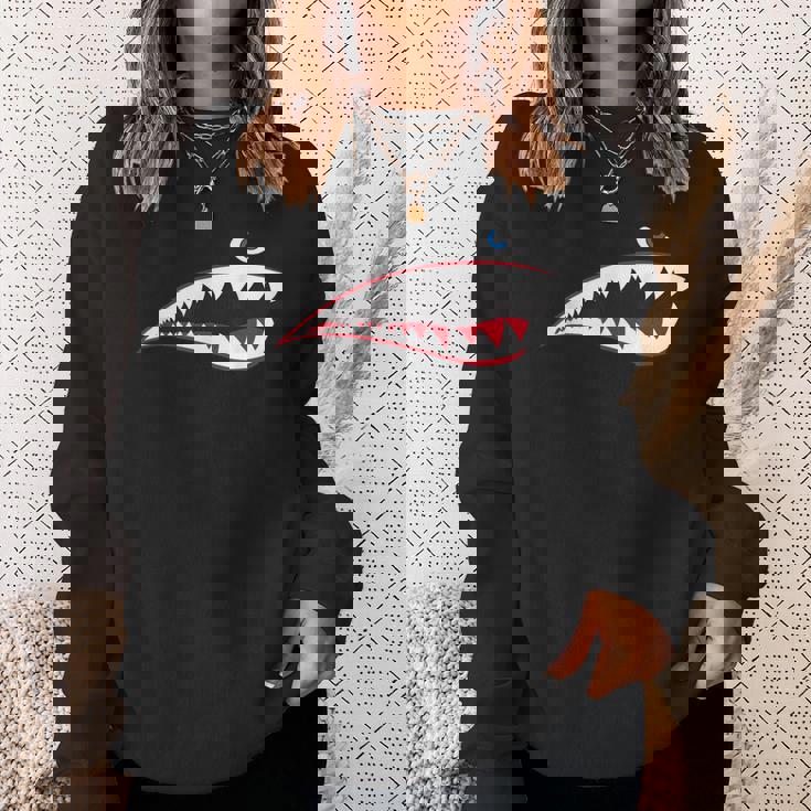 Ww2 ノーズアート第二次世界大戦退役機シャークノーズアート スウェットシャツ 彼女への贈り物