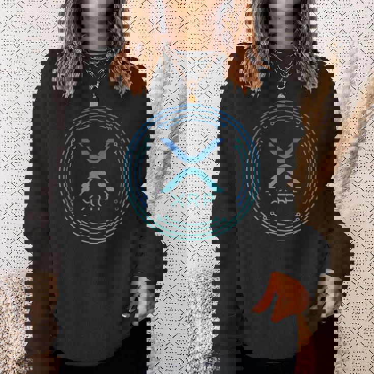 Xrp 暗号化デジタル通貨 ブルーグリーン 投資家 楽しい スウェットシャツ 彼女への贈り物