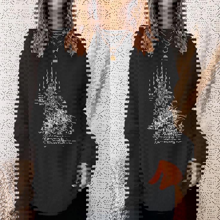 Yantraak Yant Diwali Hanuman 仏経 タイ タイ スウェットシャツ 彼女への贈り物