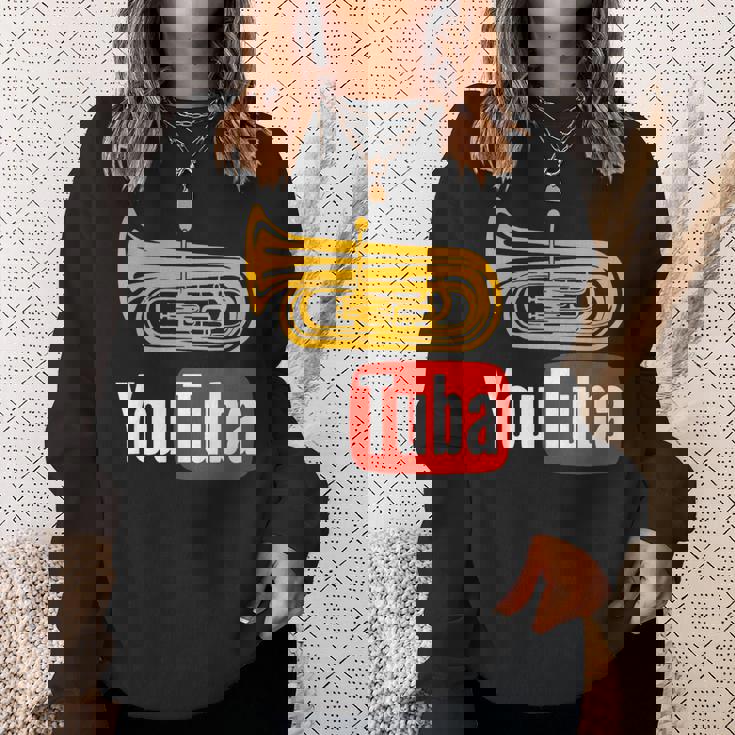 Youtuba おもしろ金管楽器 スウェットシャツ 彼女への贈り物