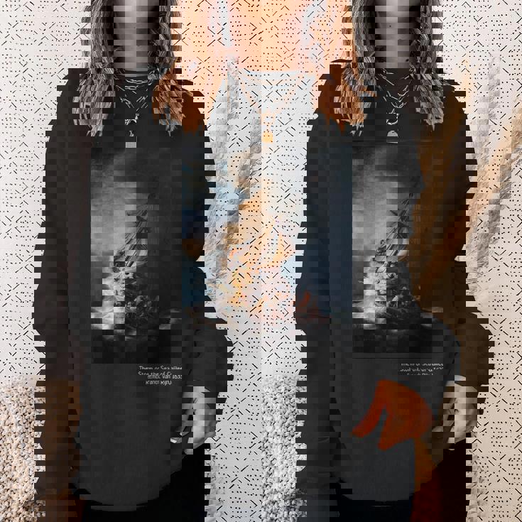 「Thetorm On Theea Of Galilee」ペイントアートtシャツ スウェットシャツ 彼女への贈り物