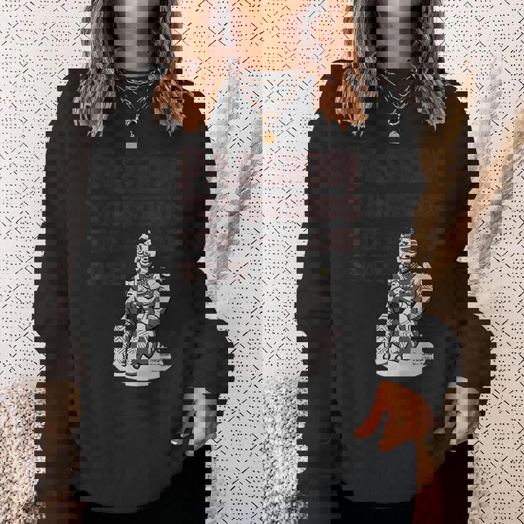 「情熱は時空を超える」 合掌土偶 祈る土偶 縄文 土偶 青森県八戸市 国宝 考古学 はにわ シュール スウェットシャツ 彼女への贈り物