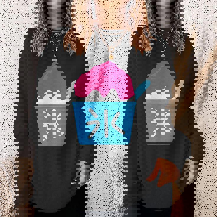 【かき氷】お祭り かきごおり 食べ物 夏服 可愛い 面白い おもしろ シンプル ウケ狙い メンズ キッズ レディース スウェットシャツ 彼女への贈り物