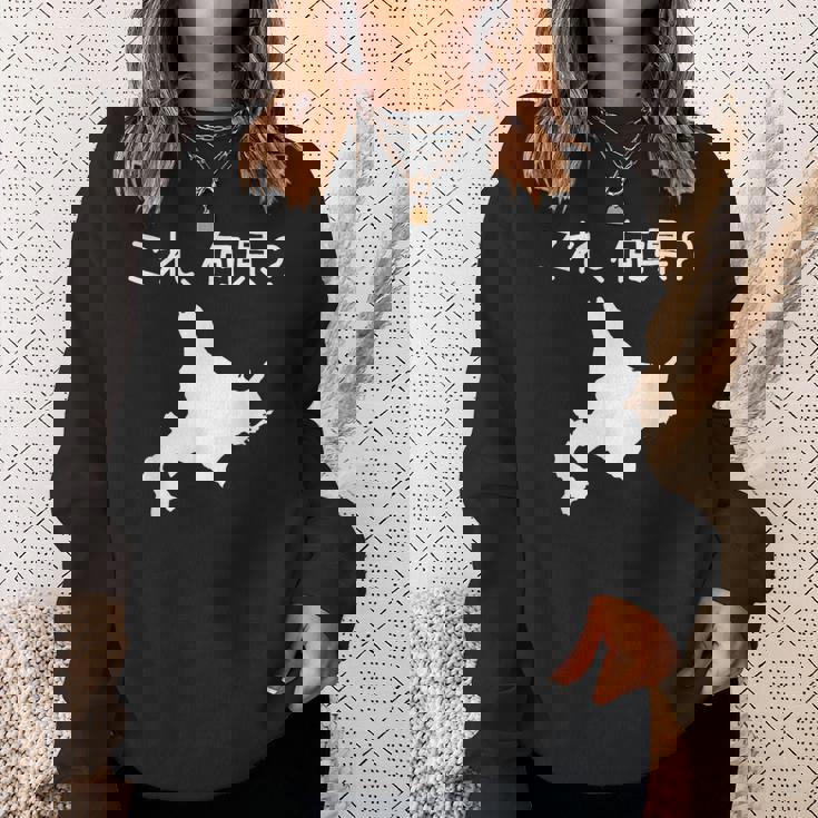 【これ、何県？】北海道 都道府県 クイズ 小学生 遊び心 パズル 地図 シルエット 地理 先生 おもしろ 面白い ネタ スウェットシャツ 彼女への贈り物