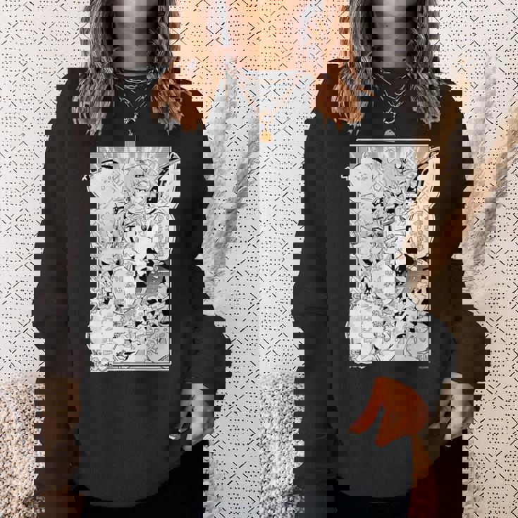 【さくらみこ】『ヤマト神想怪異譚』漫画コマtシャツ（本人セレクト 日本語） スウェットシャツ 彼女への贈り物