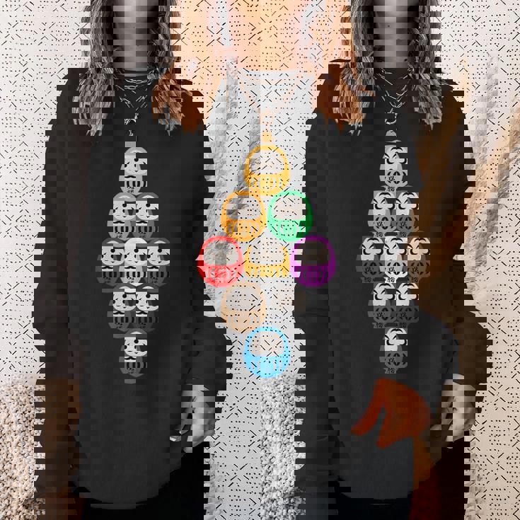 【だるま ナインボール】ビリヤード 必勝 文字入り ネタ ウケ狙い 面白い 球技 おもしろ ポーツ 和柄 お土産 変な スウェットシャツ 彼女への贈り物