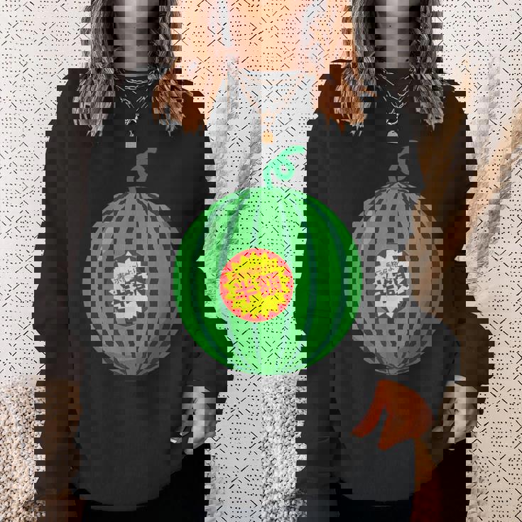 【スイカ】（半額シール）遊び心 おもしろ 夏服 面白い お笑い ユーモア ギャグ ネタ ウケ狙い 笑える 変な 食べ物 スウェットシャツ 彼女への贈り物