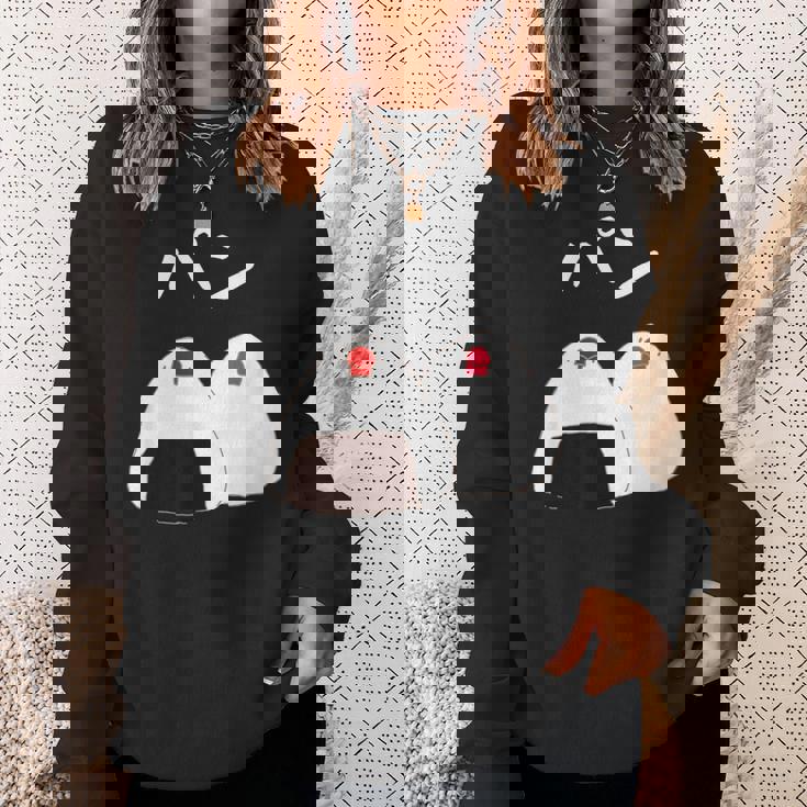 【パン】おにぎり オニギリ ごはん お米 文鳥 桜文鳥 サクラブンチョウ 白文鳥 おもしろ 文鳥 文鳥好き スウェットシャツ 彼女への贈り物