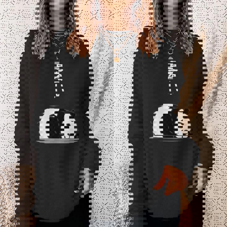 【暑い】パンダ 熊 夏 地球温暖化 熱中症 おもしろ 面白い 可愛い ユーモア ギャグ ネタ ウケ狙い 笑える 変な スウェットシャツ 彼女への贈り物