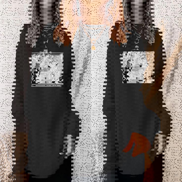 【白上フブキ】『ヤマト神想怪異譚』漫画コマtシャツ（本人セレクト 日本語）黒 スウェットシャツ 彼女への贈り物