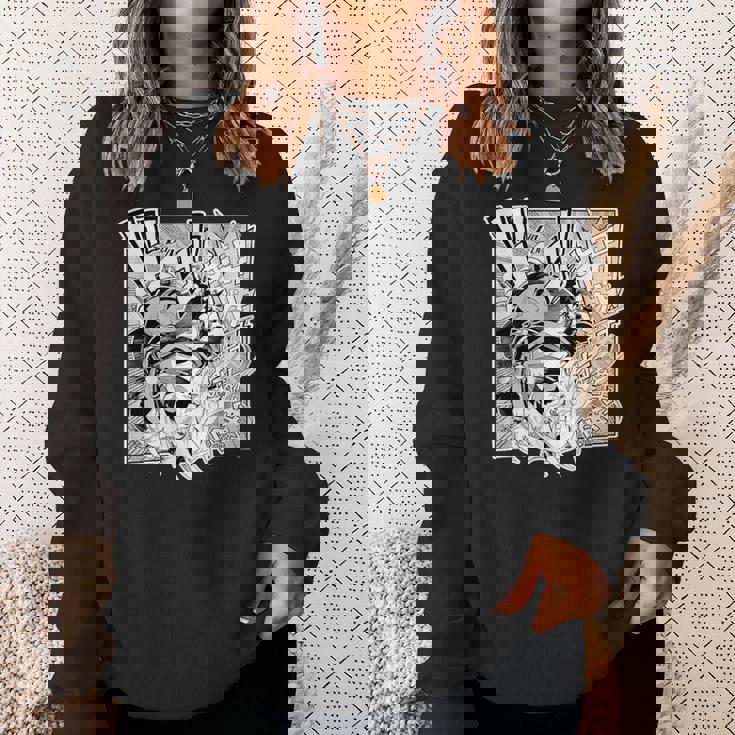 【百鬼あやめ】『ヤマト神想怪異譚』漫画コマtシャツ（本人セレクト 日本語） スウェットシャツ 彼女への贈り物