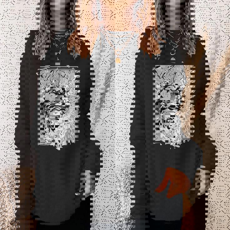 【百鬼あやめ】『ヤマト神想怪異譚』漫画コマtシャツ（本人セレクト 英語） スウェットシャツ 彼女への贈り物