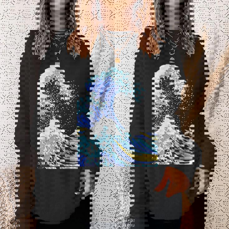 【神奈川沖浪裏】葛飾北斎 和柄 日本のお土産 贈り物 ギフト スウェットシャツ 彼女への贈り物