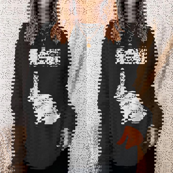 うさぎの撫で方解説 ウサギ好き うさぎ好き うさぎの飼い主 おもしろ うさぎ 兎 スウェットシャツ 彼女への贈り物