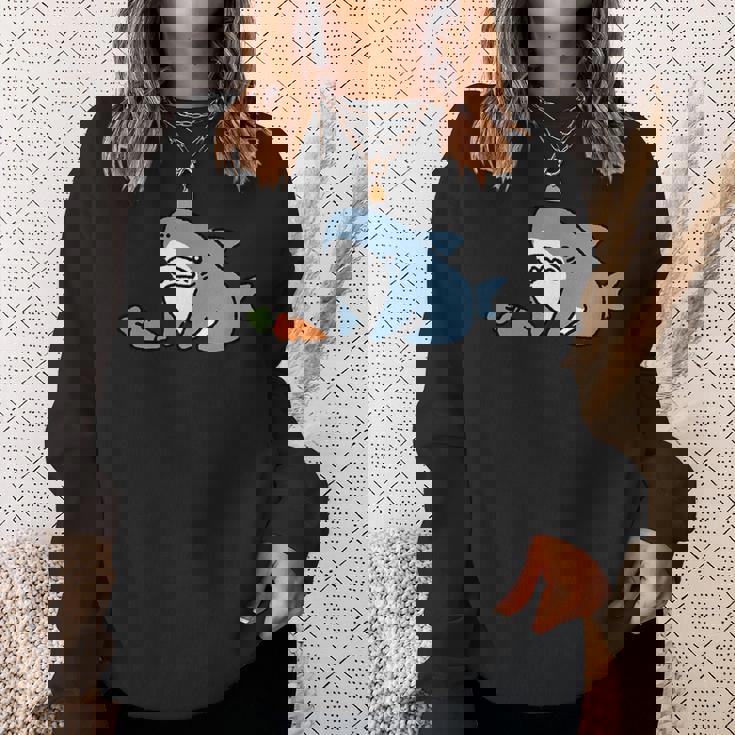 うシャぎ サメウサギ おもしろ 変な スウェットシャツ 彼女への贈り物