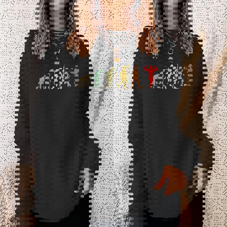 おかしいボディビル進化プレゼントヴィンテージボディビルダー スウェットシャツ 彼女への贈り物