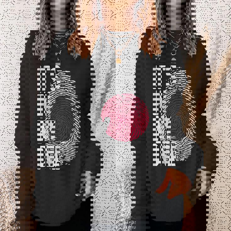 おかしな It's In My Dna 日本国旗 指紋 スウェットシャツ 彼女への贈り物