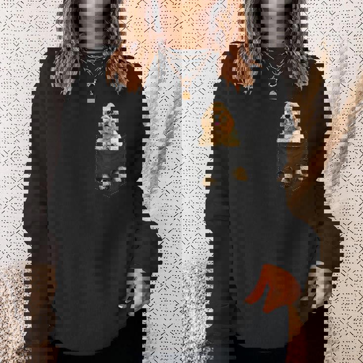 おかしなアメリカンコッカースパニエル ポケットに入った犬愛好家に スウェットシャツ 彼女への贈り物