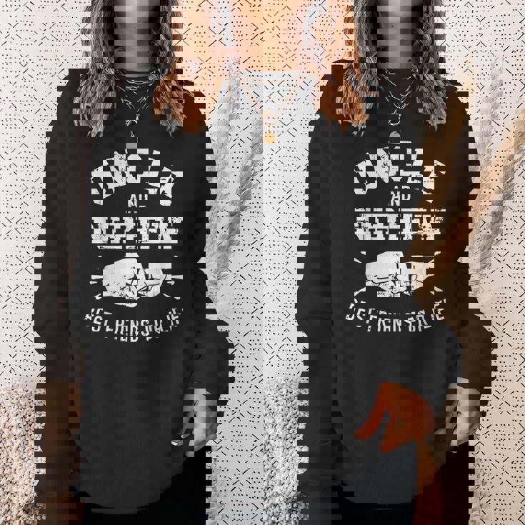 おじさんと甥っ子の一生の友 スウェットシャツ 彼女への贈り物