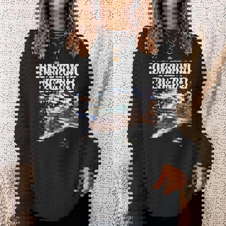 おもしろい ボンバルディーノ クロコディロ イタリア Ai 動物 ブレイン ミーム スウェットシャツ 彼女への贈り物