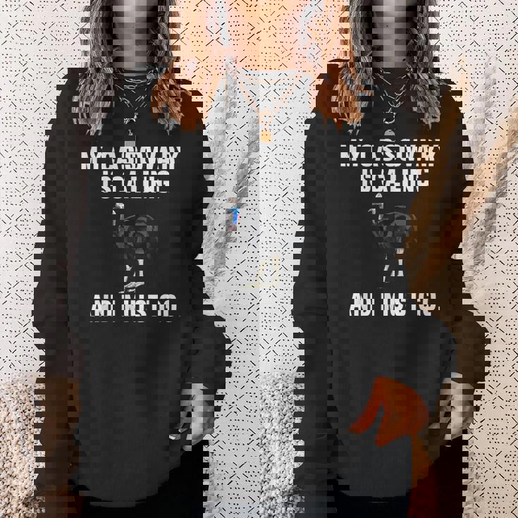 おもしろい俺のヒクイドリが呼んでるし、私は鳥に行かな スウェットシャツ 彼女への贈り物