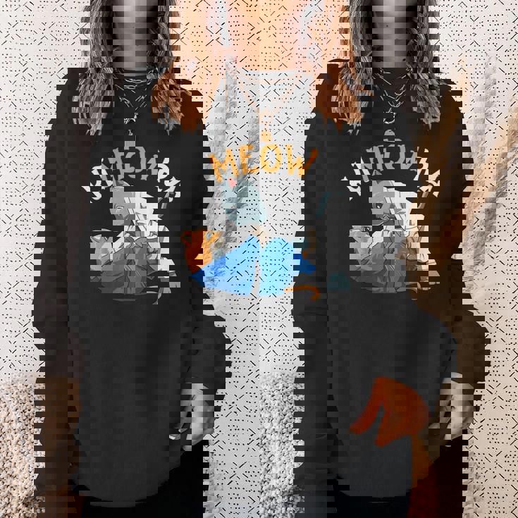 おもしろい柔術猫 柔術愛好者 柔術猫 スウェットシャツ 彼女への贈り物