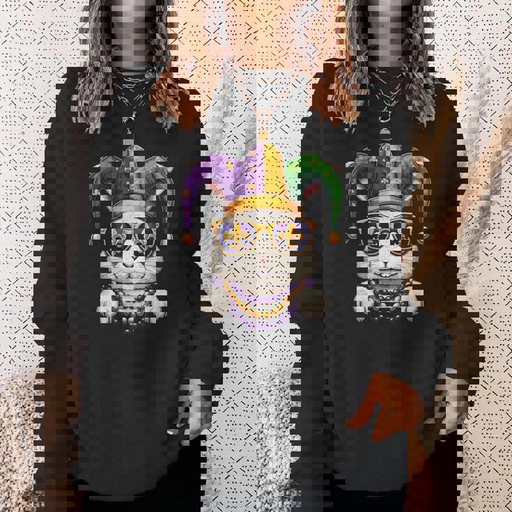 おもしろうさぎ マルディグラ フェスティバル カーニバル レディース メンズ キッズ スウェットシャツ 彼女への贈り物