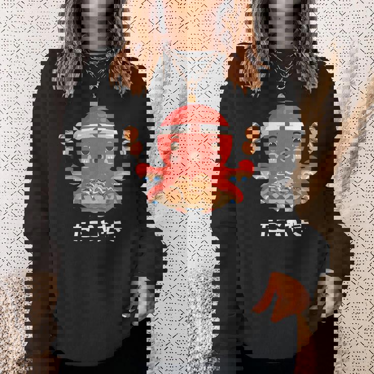 おもしろたこ焼き 和 大阪 日本 食品 ひらがな レターティー スウェットシャツ 彼女への贈り物