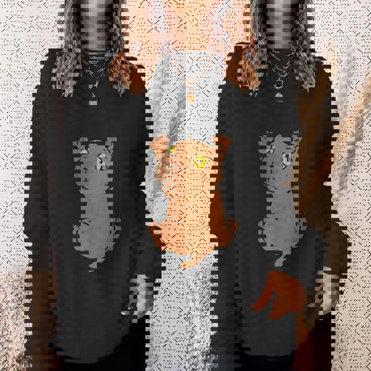 おもしろカピバラ ぶら下げ 傷 ママ パパ キッズ スウェットシャツ 彼女への贈り物