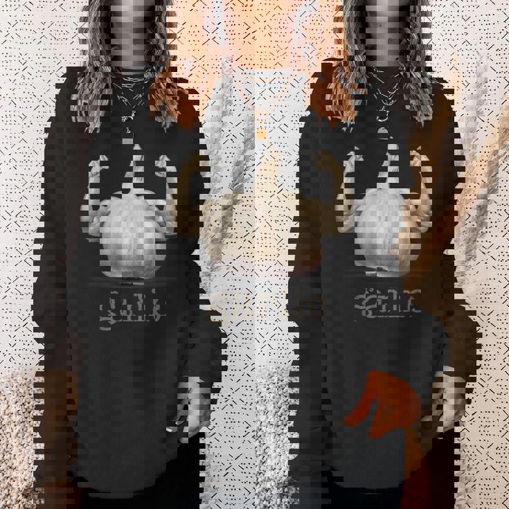 おもしろニンニクデザイン スウェットシャツ 彼女への贈り物