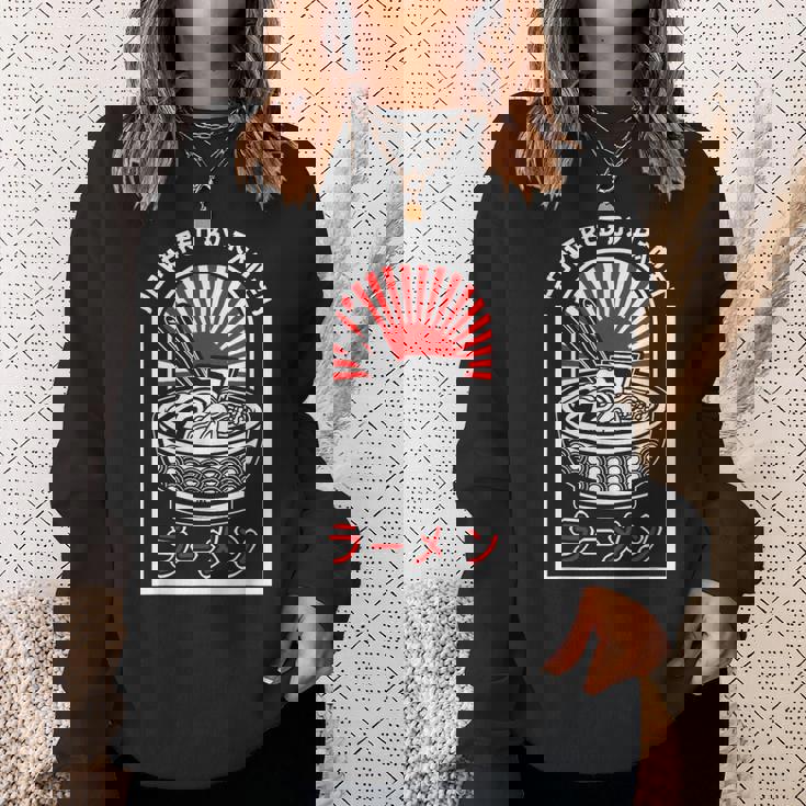 おもしろラーメン 和風丼 箸 スウェットシャツ 彼女への贈り物