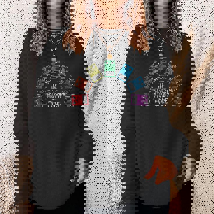 おもしろレインボーエフェクトギターペダルtシャツ スウェットシャツ 彼女への贈り物