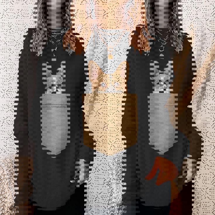 おもしろ犬好きギフトウェルシュ・コーギー・イン・マイ・ユア・ポケット スウェットシャツ 彼女への贈り物