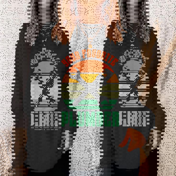 お気に入りの水道屋さん パイプフィッター パイプ 配管工事 配管工 スウェットシャツ 彼女への贈り物