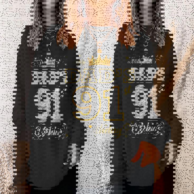 お父さんの91歳の誕生日 91歳 父の誕生日 スウェットシャツ 彼女への贈り物