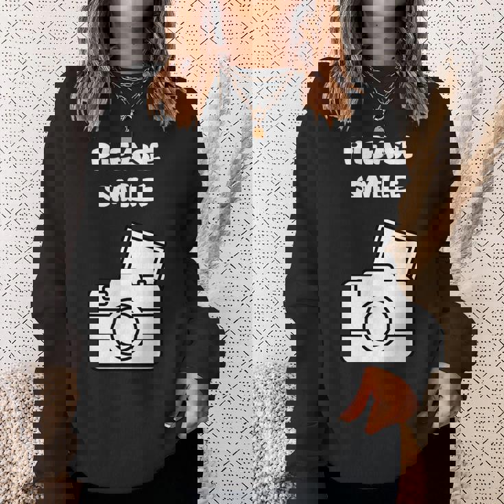 お願い スマイル アート オブ 写真 カメラマン カメラマン スウェットシャツ 彼女への贈り物