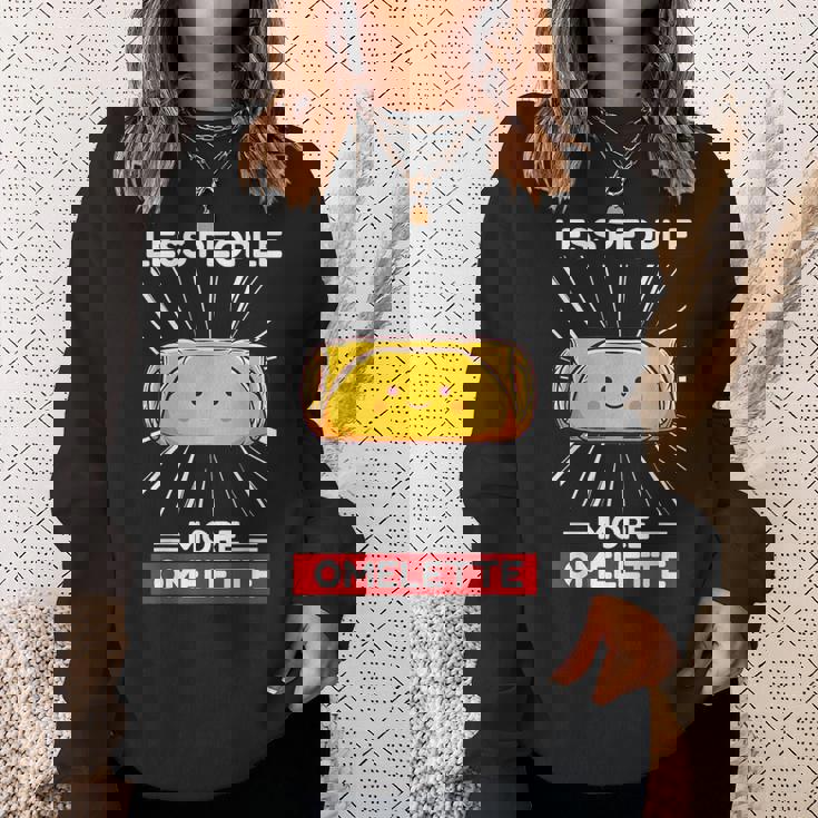 かわいい カワイイ オムレツ 少ない人 もっとオムレツ スウェットシャツ 彼女への贈り物