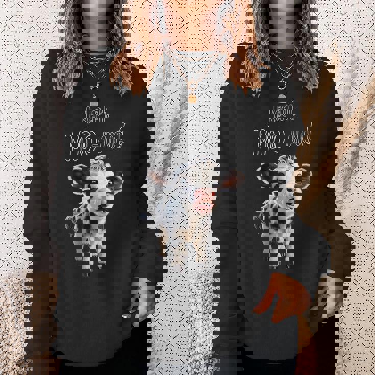 かわいい ホルスタイン 牛 の 赤ちゃん – Keep It Mooving スウェットシャツ 彼女への贈り物