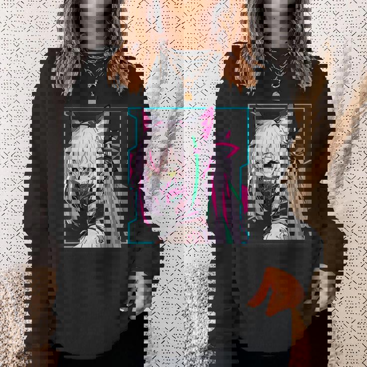 かわいい 日本の漫画 アニメ 美学 サイバーパンク テックウェア スウェットシャツ 彼女への贈り物