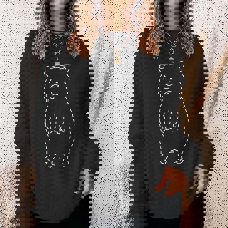 かわいいウォンバットのシンプルな図面 森の動物たち スウェットシャツ 彼女への贈り物