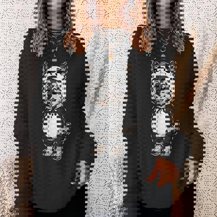 かわいいオオカミのパンダコスチューム ガールズ キッズ オオカミ愛好家 長袖tシャツ スウェットシャツ 彼女への贈り物