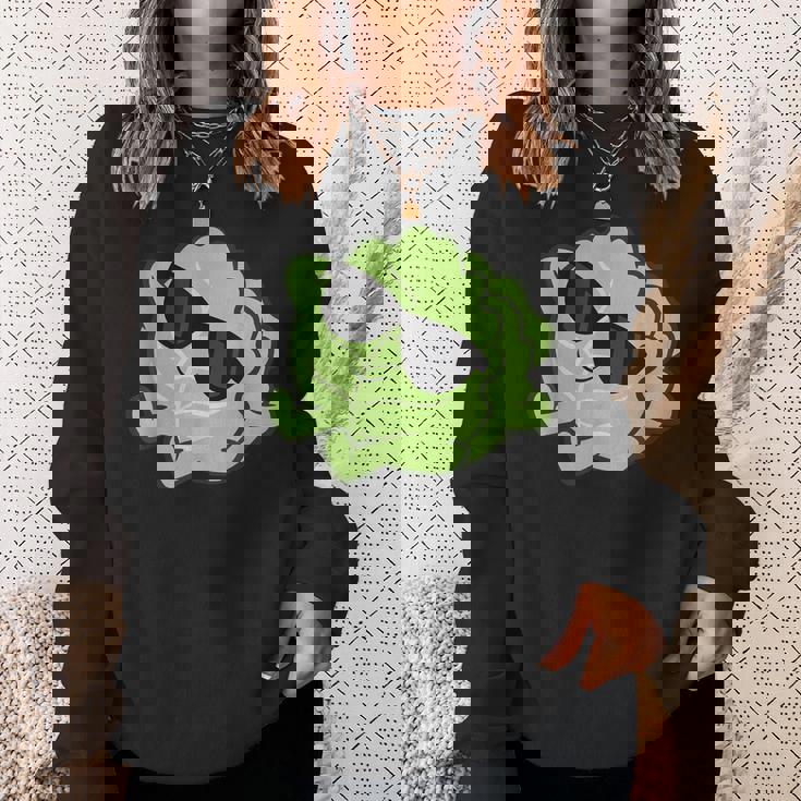 かわいいキャベツ 果実 リラックスできるレイジーキャベツ スウェットシャツ 彼女への贈り物