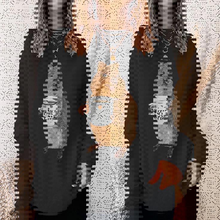 かわいいクオッカ コーヒーマグ ギフト スウェットシャツ 彼女への贈り物