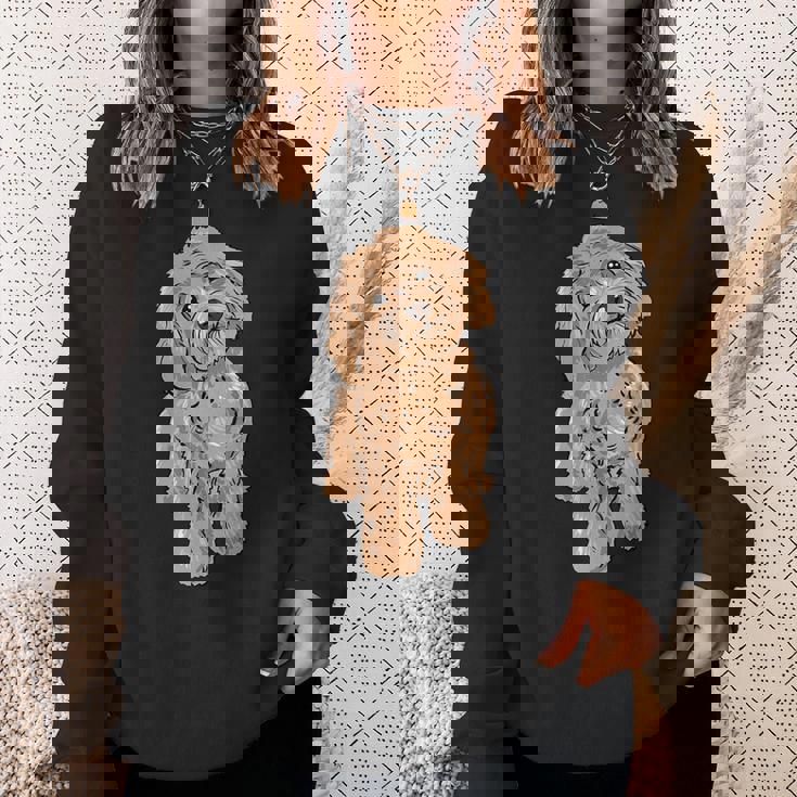 かわいいコッカプー 犬 イラスト コッカプー オーナー ラブ スウェットシャツ 彼女への贈り物